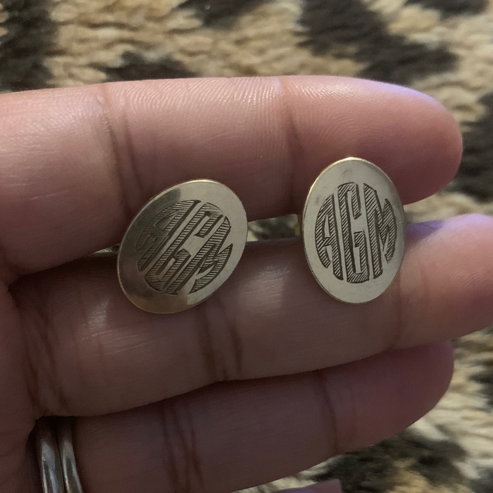 Vintage Brass Cufflinks for Men
